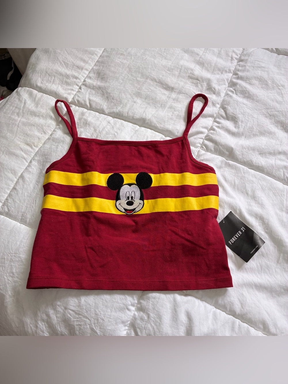 New Disney Women’s Mickey Mouse Cropped Tank Top